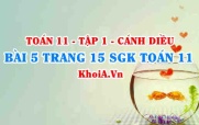Bài 5 trang 15 SGK Toán 11 tập 1 Cánh Diều